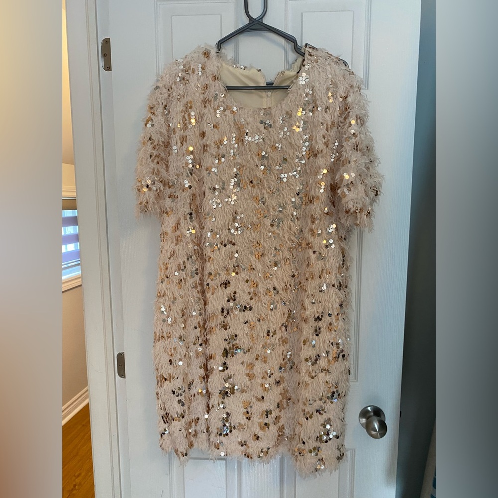 Sequin and Feather mini dress Size 2X
